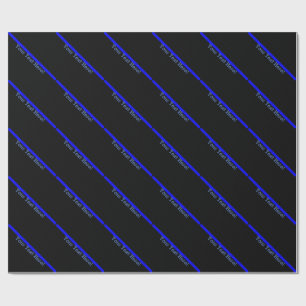 De symbolische dunne blauwe lijn personaliseert di cadeaupapier