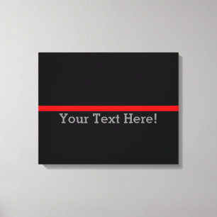 De symbolische dunne rode lijn personaliseert dit canvas afdruk