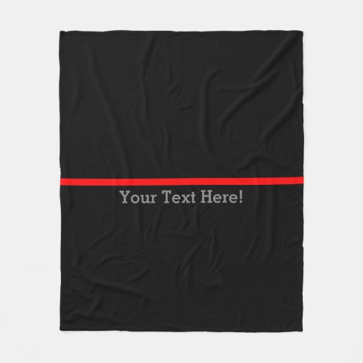 De symbolische dunne rode lijn personaliseert dit fleece deken (Voorkant)