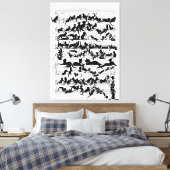 De symfonie van de kat-vector canvas afdruk (Insitu (Slaapkamer))