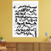 De symfonie van de kat-vector canvas afdruk (Insitu (Woonkamer))