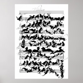 De symfonie van de kat-vector poster