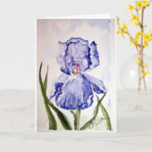 De Sympathie van de Waterverf van de iris Kaart (Gele Bloem)