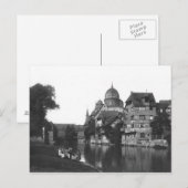 De synagoge te Nuremberg, c.1910 Briefkaart (Voorkant / Achterkant)