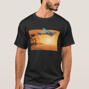De T-shirt van de Vlucht van het eiland