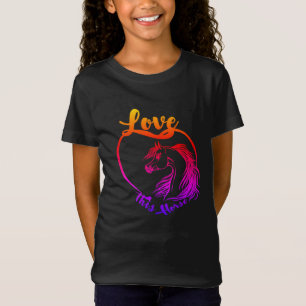 De T-Shirt van dit paardenmeisje