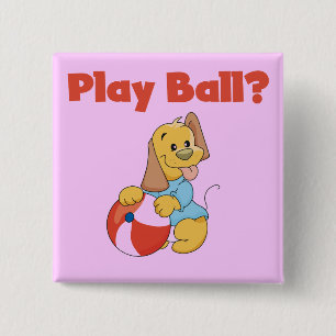 De T-shirts en de Giften van de Bal van het spel Vierkante Button 5,1 Cm