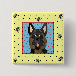 De T-shirts en de Giften van de Hond van de Duitse Vierkante Button 5,1 Cm