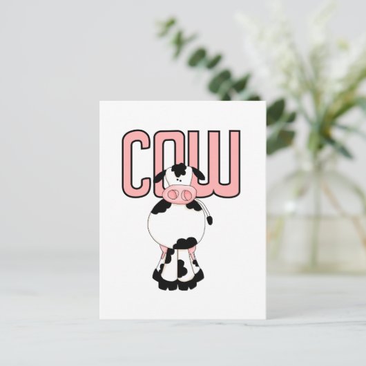 De T-shirts en de Giften van de koe Briefkaart (Staand voorkant)