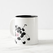 De T-shirts en de Giften van de Koe van het Tweekleurige Koffiemok (Voorkant links)