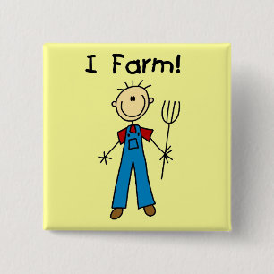 De T-shirts en de Giften van de Landbouwer van het Vierkante Button 5,1 Cm
