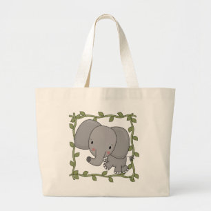 De T-shirts en de Giften van de Olifant van het ba Grote Tote Bag