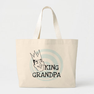 De T-shirts en de Giften van de Opa van de koning Grote Tote Bag