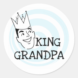 De T-shirts en de Giften van de Opa van de koning Ronde Sticker