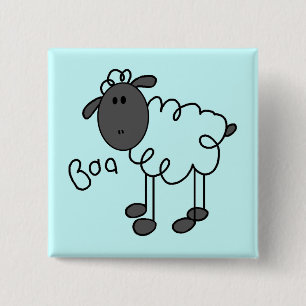 De T-shirts en de Giften van de Schapen van het Ci Vierkante Button 5,1 Cm