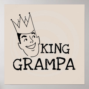 De T-shirts en de Giften van Grampa van de koning Poster