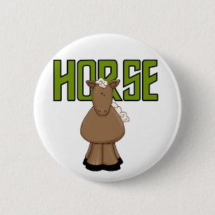 De T-shirts en de Giften van het paard Ronde Button 5,7 Cm