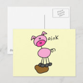 De T-shirts en de Giften van het Varken van het Briefkaart (Voorkant / Achterkant)