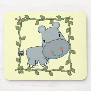 De T-shirts en de Giften van Hippo van het baby Muismat