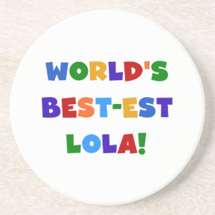 De T-shirts en de Giften van Lola van het best-est Zandsteen Onderzetter