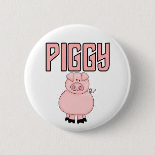 De T-shirts en de Giften van Piggy Ronde Button 5,7 Cm