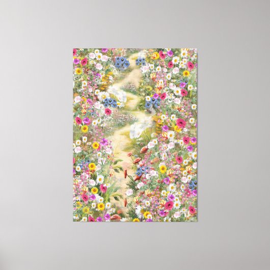 de taal van bloemen canvas afdruk (Voorkant)