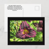 De taal van bloemen Donkere dag lieveling briefkaa Briefkaart (Voorkant / Achterkant)