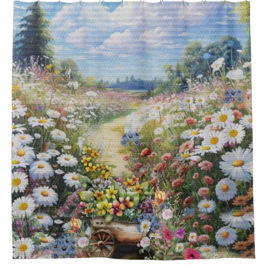 de taal van bloemen douchegordijn (Voorkant)