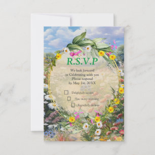 De taal van de bloemen RSVP kaartje