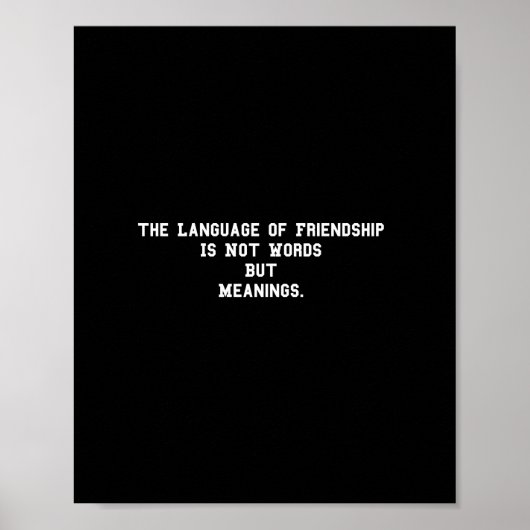 De taal van vriendschap Funny bevriend Poster (Voorkant)