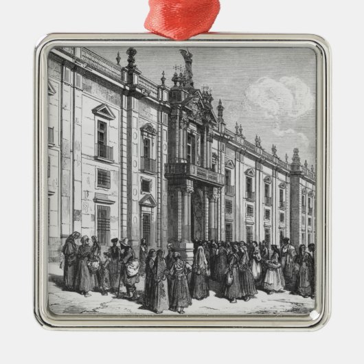 De tabaksfabriek in Sevilla Metalen Ornament (Voorkant)