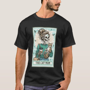 De Tabby Kat Moeder Skelet Halloween Griezelig Sei T-shirt
