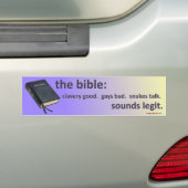 de tabel: bumpersticker (Op auto)