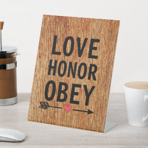 DE TABLE AMOUR HONNEUR OBEY MARIAGE INHABITUEL SIGNE RUSTIQ