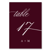 De Table Appel calligraphique romantique Mariage Numéro 17, (Par défaut)