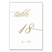 De Table Appel Romantique en Calligraphie Mariage Numéro 18 (Dos)