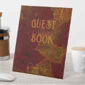 De Table Automne Rouge or Rustique Feuilles d'érable signe  (In SItu)