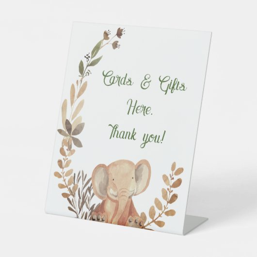 De Table Baby shower cartes & cadeaux ici signe (Recto)