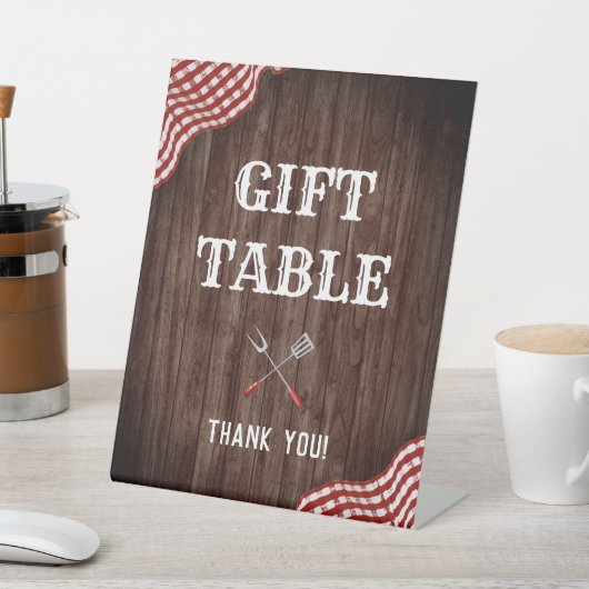 De Table Bébé Q BBQ Baby shower tableau cadeau Signe (In SItu)