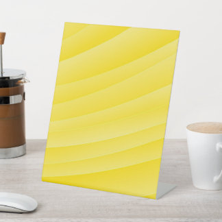 DE TABLE BLANC CRÉEZ VOTRE PROPRE SIGNE PEDESTAL JAUNE