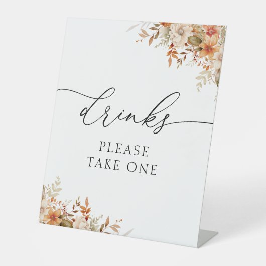 De Table boho automne automne fleurons signe boissons (Recto)