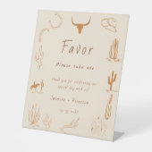 De Table Boho Western Favorite People Wedding Favor signe (Recto)