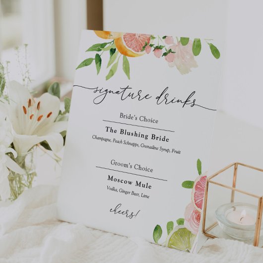 De Table Boissons Signature Citron Rose Fruit Signe