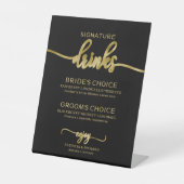 De Table Boissons Signature Écriture Dorée Élégante Signe d (Recto)