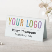 De Table Bureau sur deux côtés Nom Plaque Entreprise Logo B (En SItu (Tableau))