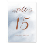 De Table Calligraphie bleu outremer mariage rustique numéro (Par défaut)