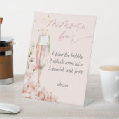 De Table Calligraphie florale moderne chic mimosa signe bar (In SItu)