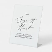 De Table Calligraphie noire délicate Signer un signe cardia (Recto)