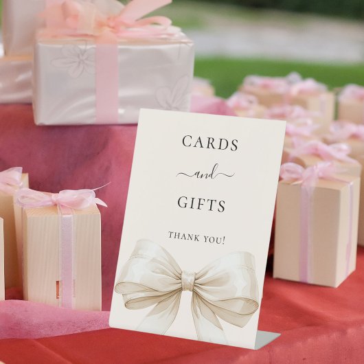 De Table Cartes cadeaux signe ruban