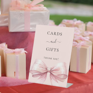 De Table Cartes cadeaux signe ruban rose